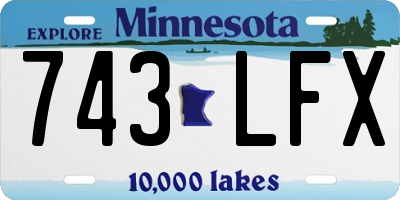 MN license plate 743LFX