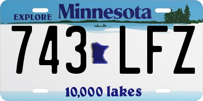 MN license plate 743LFZ