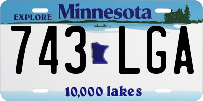 MN license plate 743LGA