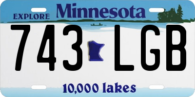 MN license plate 743LGB