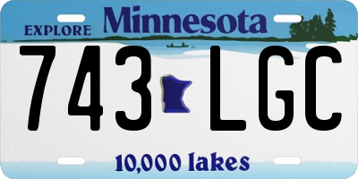 MN license plate 743LGC