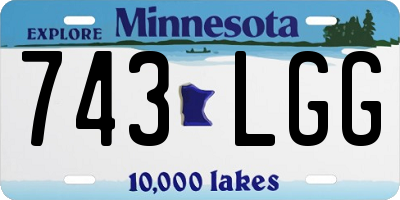 MN license plate 743LGG