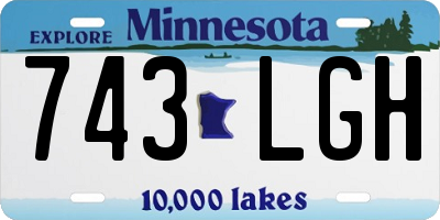 MN license plate 743LGH