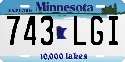 MN license plate 743LGI