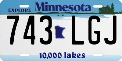 MN license plate 743LGJ
