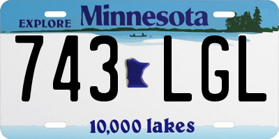 MN license plate 743LGL