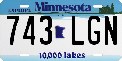 MN license plate 743LGN