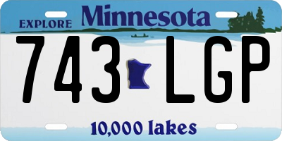 MN license plate 743LGP