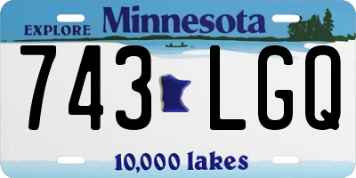 MN license plate 743LGQ