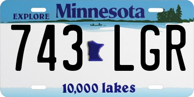 MN license plate 743LGR