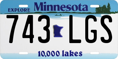 MN license plate 743LGS