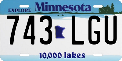 MN license plate 743LGU