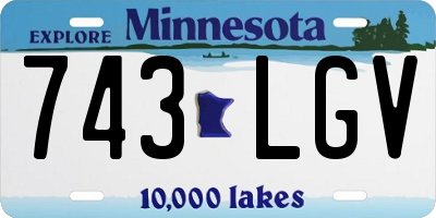 MN license plate 743LGV