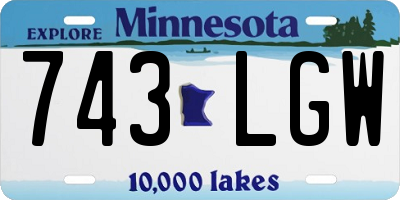 MN license plate 743LGW