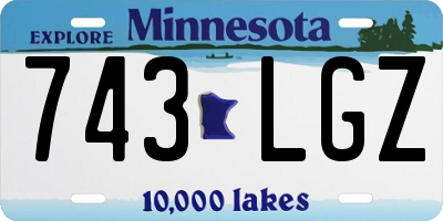 MN license plate 743LGZ