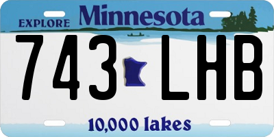 MN license plate 743LHB