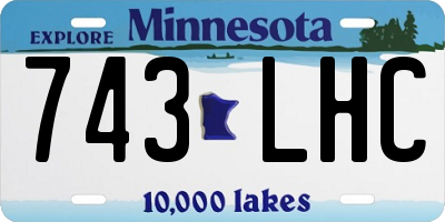 MN license plate 743LHC