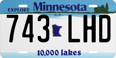MN license plate 743LHD