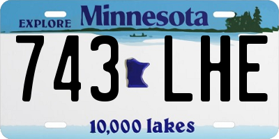 MN license plate 743LHE