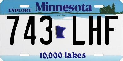 MN license plate 743LHF