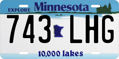MN license plate 743LHG