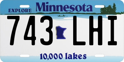 MN license plate 743LHI