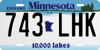 MN license plate 743LHK