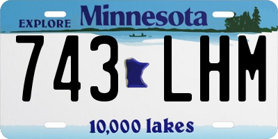 MN license plate 743LHM