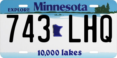 MN license plate 743LHQ