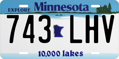 MN license plate 743LHV