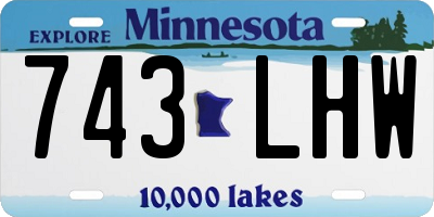 MN license plate 743LHW