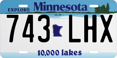 MN license plate 743LHX