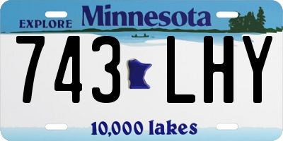 MN license plate 743LHY