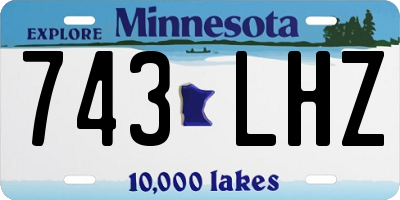 MN license plate 743LHZ
