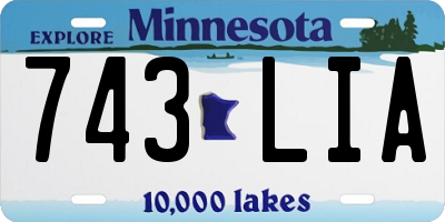 MN license plate 743LIA