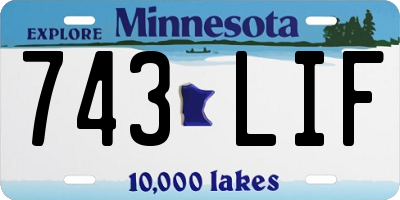 MN license plate 743LIF