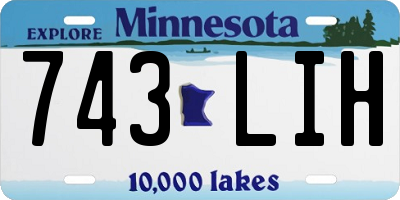 MN license plate 743LIH
