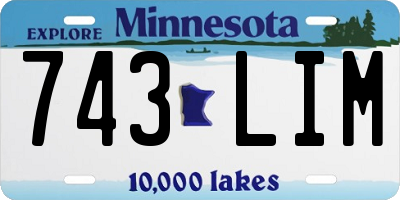 MN license plate 743LIM