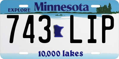MN license plate 743LIP