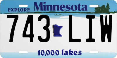 MN license plate 743LIW