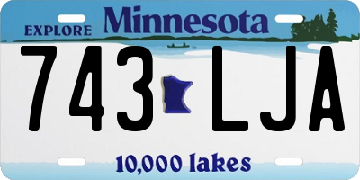 MN license plate 743LJA