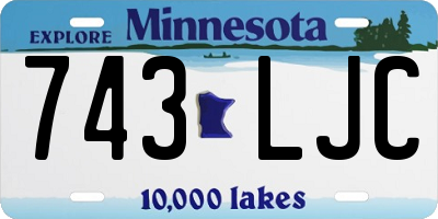 MN license plate 743LJC