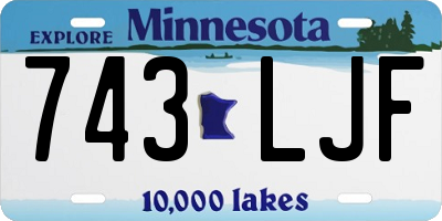 MN license plate 743LJF