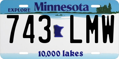 MN license plate 743LMW