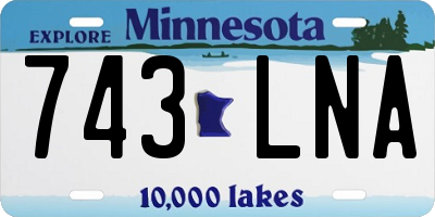 MN license plate 743LNA
