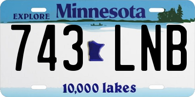 MN license plate 743LNB