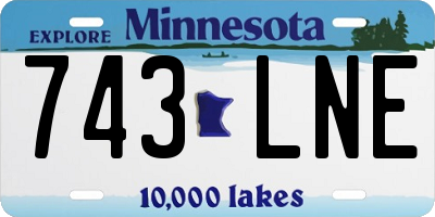 MN license plate 743LNE