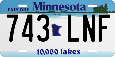 MN license plate 743LNF