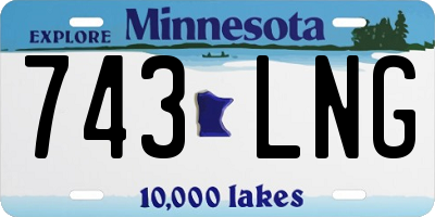 MN license plate 743LNG