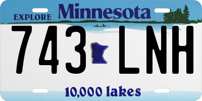 MN license plate 743LNH
